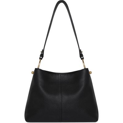 Strathberry Lana Leather Hobo Bag in Black 