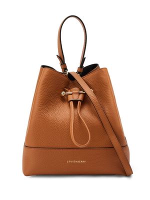 Strathberry Lana Osette leather bucket bag - Brown