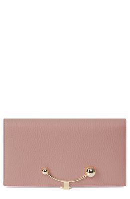 Strathberry Large Crescent Wallet in Blush Rose