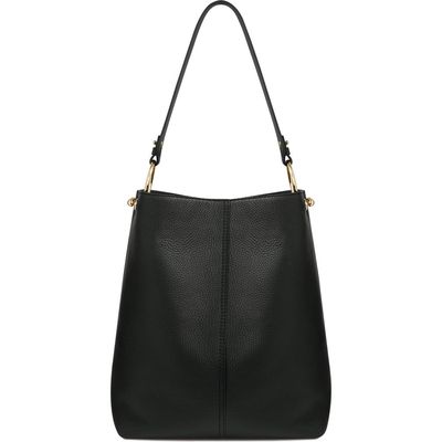 Strathberry Large Lana Leather Hobo Bag in Black 