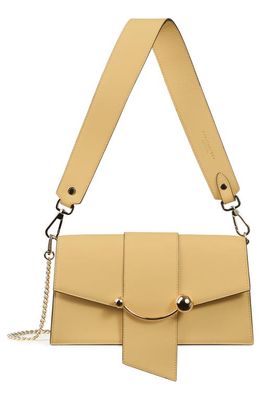 Strathberry Mini Crescent Leather Shoulder Bag in Sundress Yellow