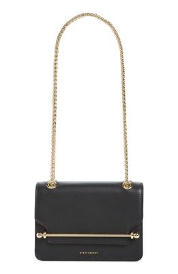 Strathberry Mini East/West Leather Crossbody Bag in Black