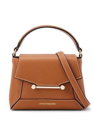 Strathberry Mosaic leather tote bag - Brown