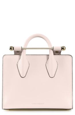 Strathberry Nano Leather Tote in Soft Pink