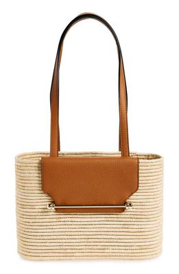 Strathberry Raffia Basket Tote in Tan