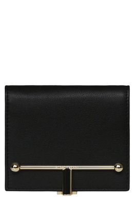 Strathberry Small Melville Leather Bifold Wallet in Black