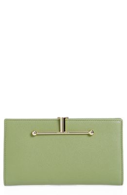 Strathberry Small Melville Leather Bifold Wallet in Olive