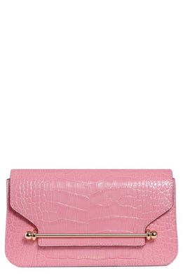 Strathberry Stylist Leather Crossbody Clutch in Soft Pink