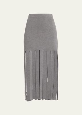 Streamer Wool Midi Skirt