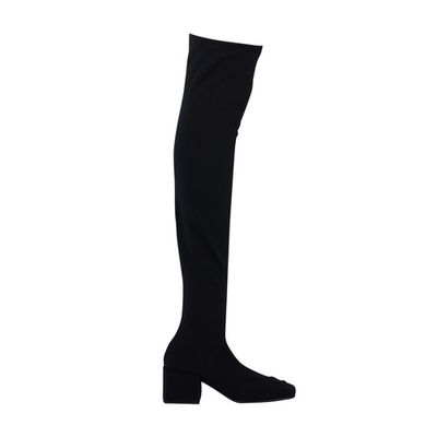 Stretch jersey high boots