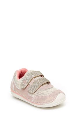 Stride Rite Soft Motion Mason Sneaker in Taupe/coral