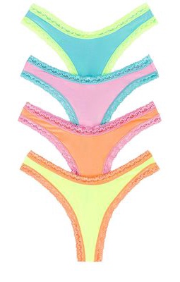 Stripe & Stare Neon Candy Thong Box in Yellow