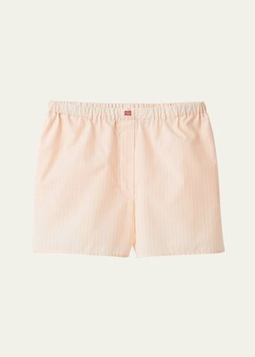 Stripe Elasticized Waistband Shorts