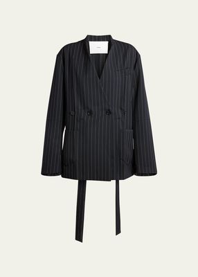 Stripe Origami Wool Jacket 2