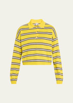 Stripe Polo Wool Sweater