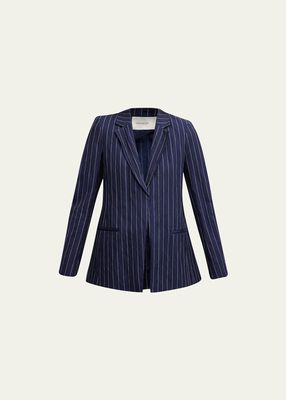 Striped Back-Tie Blazer