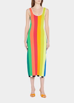 Striped Body-Con Tank Dress