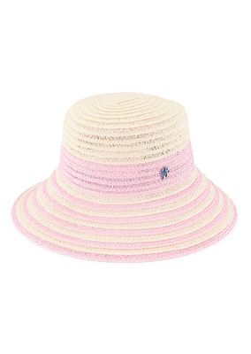 Striped Brim Hemp Bucket Hat