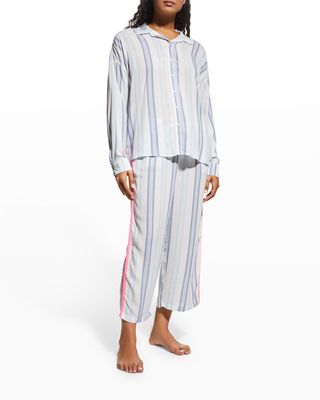 Striped Button-Down Pajama Top