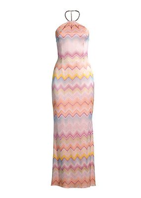 Striped Jacquard Maxi Dress