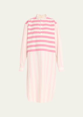 Striped Linen Caftan Coverup