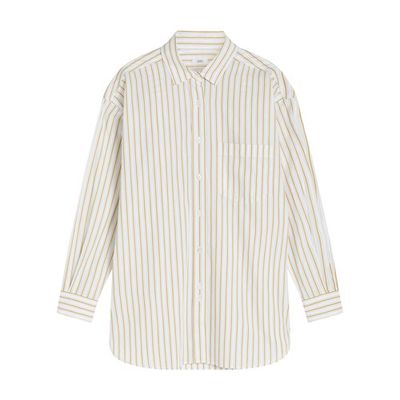 Striped Long Sleeve Shirt Blouse
