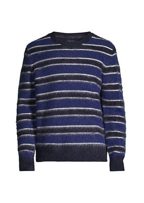 Striped Mohair & Wool-Blend Sweater
