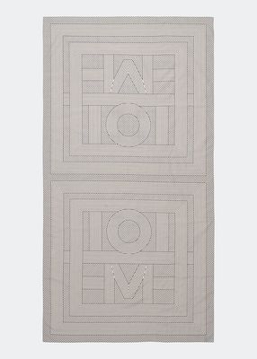 Striped Monogram Silk Scarf