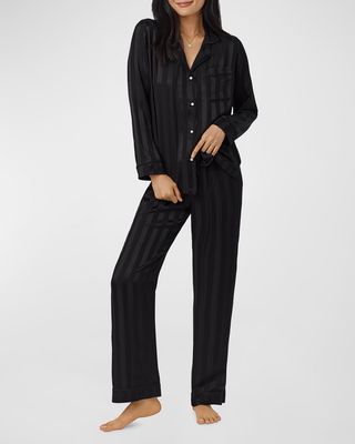 Striped Organic Cotton & Silk Pajama Set