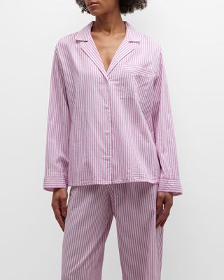 Striped Sandwashed Organic Cotton Pajama Set