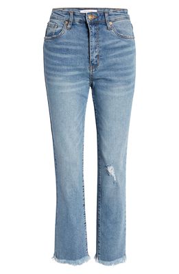 STS Blue Paisley Frayed High Waist Ankle Slim Straight Leg Jeans in Eastmont