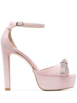 Stuart Weitzman bow detail strap heels - Pink