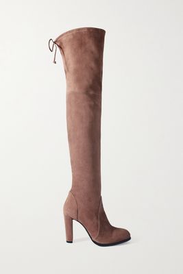 Stuart Weitzman - Highland Stretch-suede Over-the-knee Boots - Brown