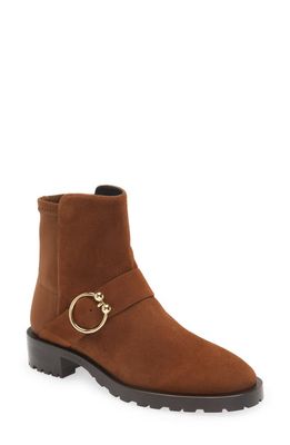 Stuart Weitzman Luxering Bootie in Coffee