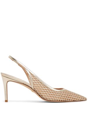 Stuart Weitzman mesh high-heel sandals - Gold
