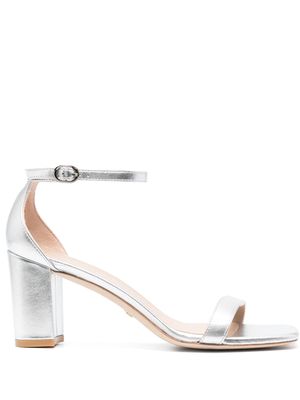 Stuart Weitzman metallic ankle-strap sandals - Silver