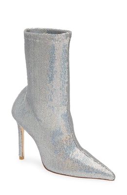 Stuart Weitzman Stuart 100 Sequin Bootie in Iridescent