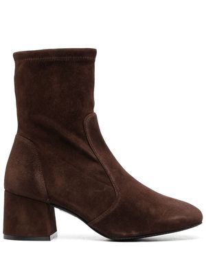 Stuart Weitzman suede 60mm ankle boots - Brown