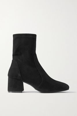 Stuart Weitzman - Suede Sock Boots - Black