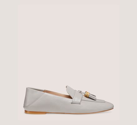 Stuart Weitzman Wylie Signature The SW Outlet, Perla Light Gray Nappa Leather