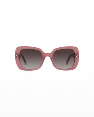 Studded Acetate Butterfly Sunglasses