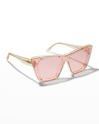 Studded Acetate Cat-Eye Sunglasses