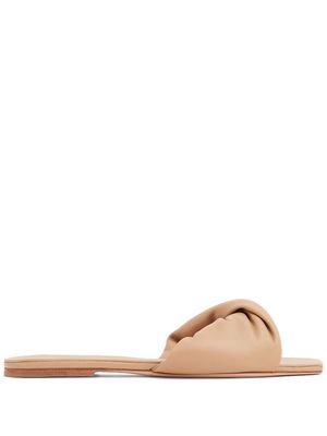 Studio Amelia knotted-style leather flat sandals - Neutrals