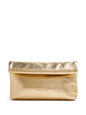 Studio Amelia metallic foldover clutch - Gold