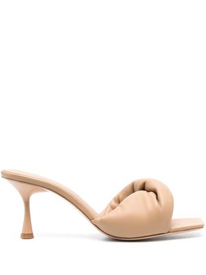 Studio Amelia padded-strap leather mules - Neutrals