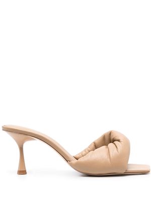 Studio Amelia twisted 75mm leather mules - Neutrals