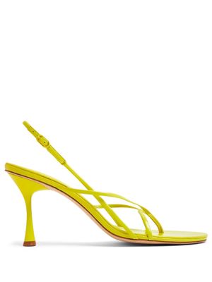 Studio Amelia Wishbone 90mm leather sandals - Yellow