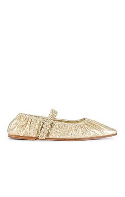 Studio Amelia Zadie Ballet Flat in Metallic Gold