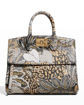 Studio Batik-Print Top-Handle Bag