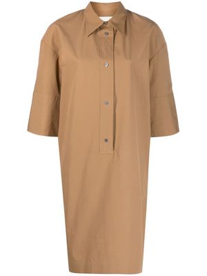 Studio Nicholson Albion drop-shoulder shirt dress - Brown